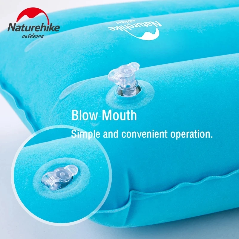 Naturehike Outdoor Portable Travel Pillow Lightweight TPU Camping Sleeping Cushion Fast Blowing Air Inflatable Pillow Good-Value