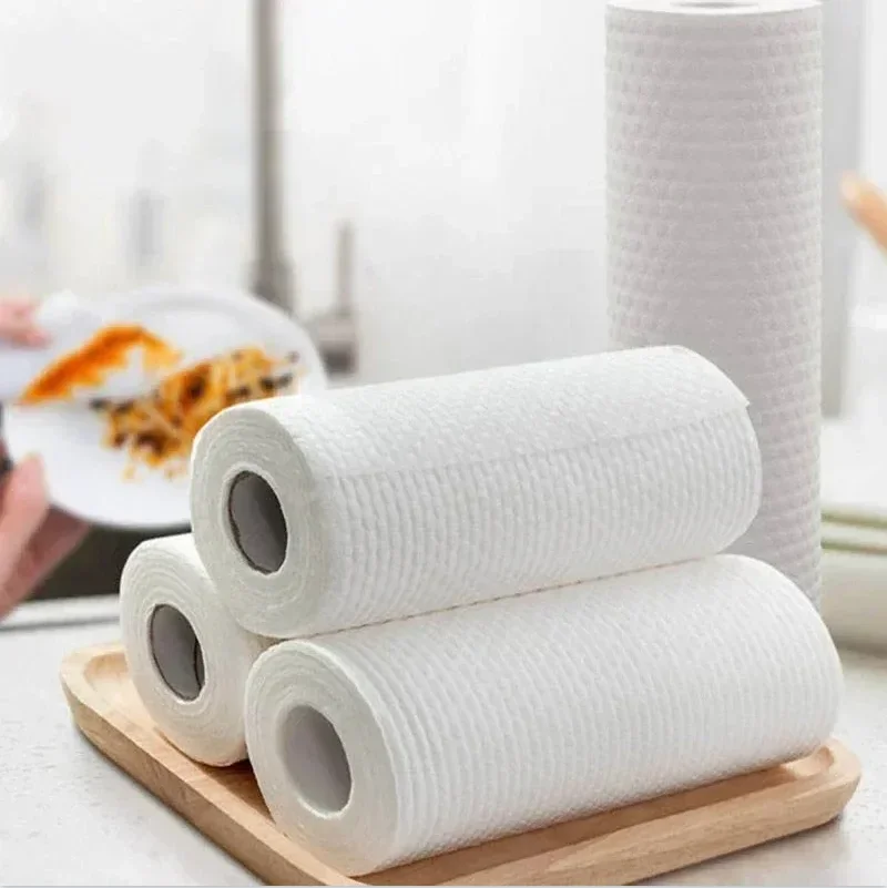 500/50Pcs 재사용 가능한 주방 일회용 걸레 비 스틱 오일 걸레 가정용 청소용 천 주방 타월 Kichen 액세서리