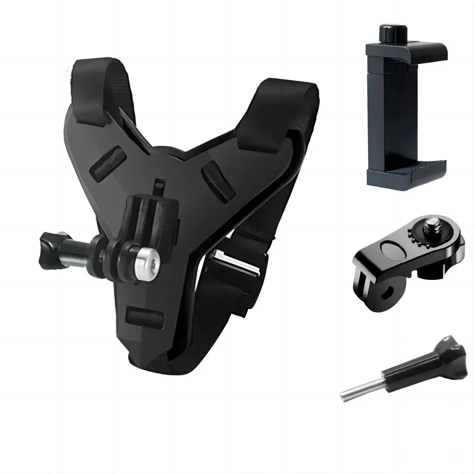 Motorrad helm Kinnriemen halterung mit Telefon clip für iPhone Samsung Huawei LG Gopro Held Osmo Xiaomi Yi Action Sport kamera