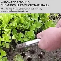 Manual Plant Transplanter Metal Manual Plant Transplanter Portable Gardening Supplies Wear-Resistant Transplanter Tool For 1