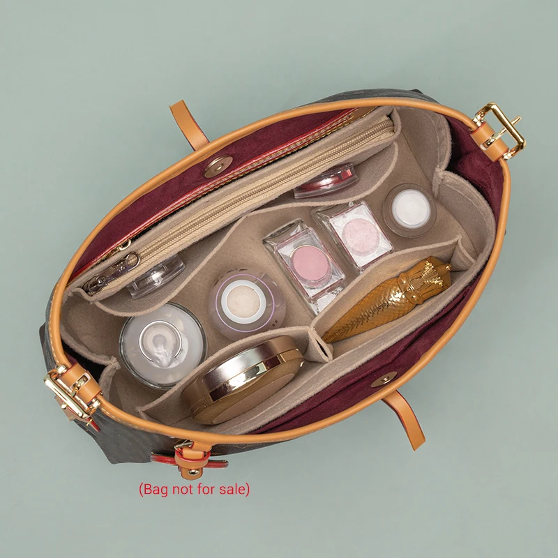 Purse Organizer Insert Suitable For Carryall Bucket Inner Liner