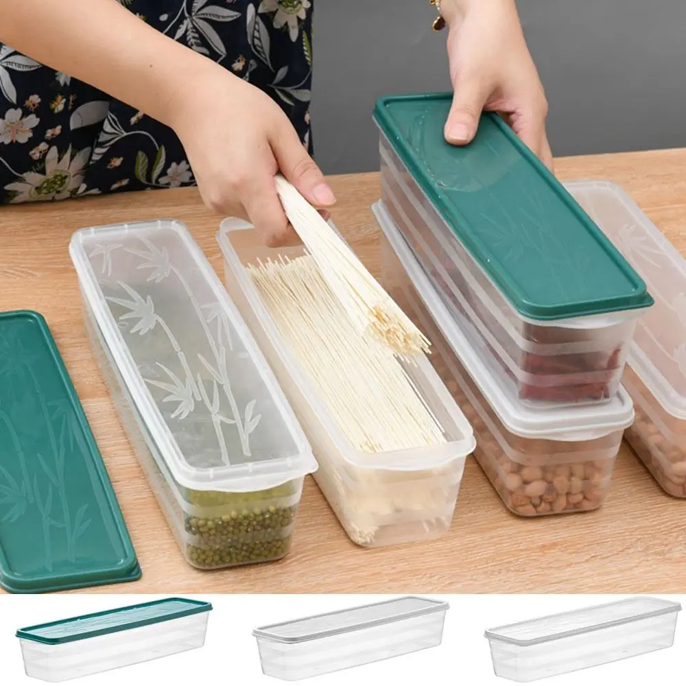 Plastic Container Large Capacity Airtight Rectangular Pasta Box Noodles Container Kitchen Food Storage Jar Fresh-keeping Case 3