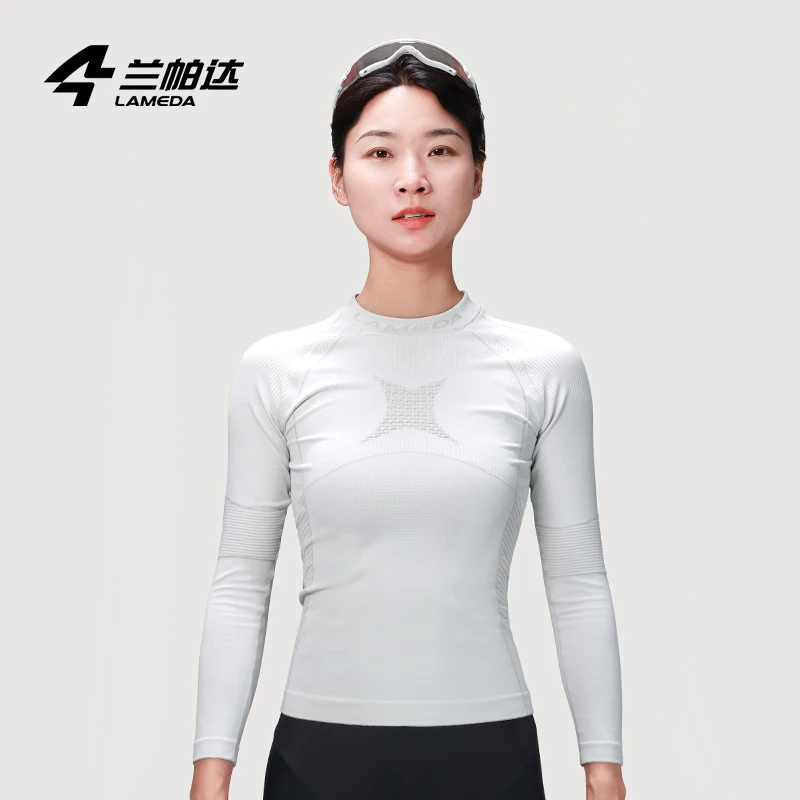 Lameda Cycling Jersey Woman Warm Inner Layer Women 's Cycling Shirt Heat Storage Warmth Jersey Wear-resistant Long Sleeves