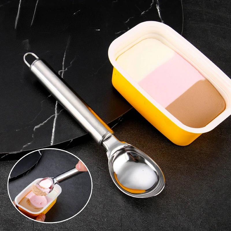 

Ice Cream Scoops Stacks Stainless Steel Digger Non-Stick Fruit Ball Maker Watermelon Spoon Tool