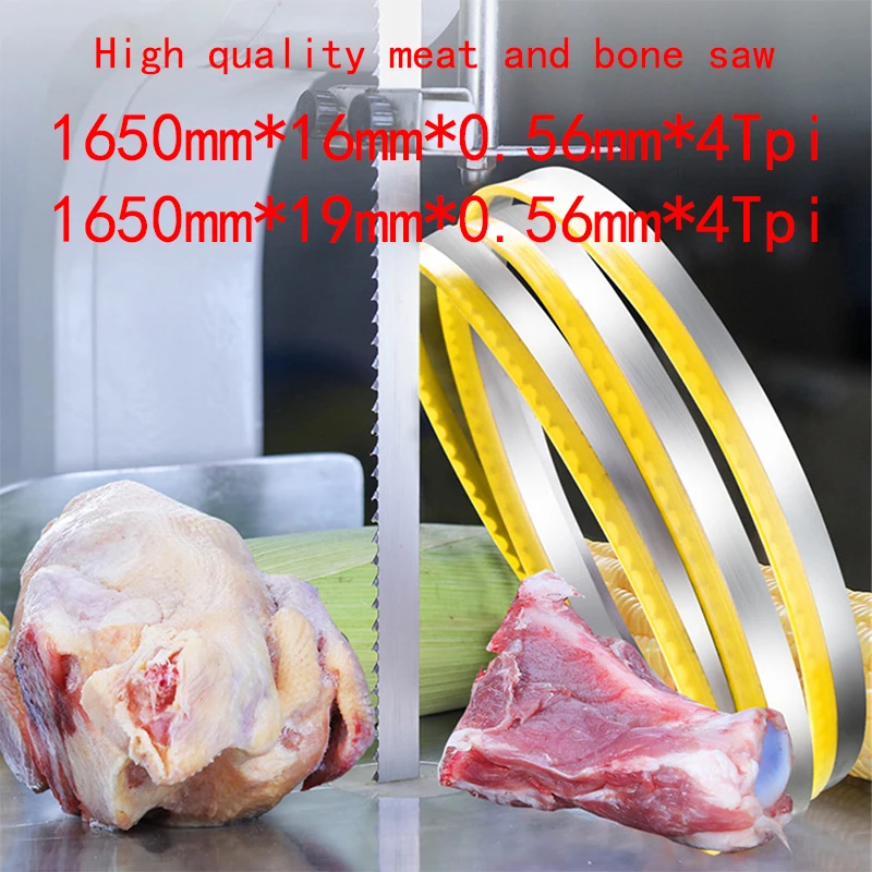 

1650mm Premium-Quality Super Sharp and Durable Saw Blades with Width of 16mm and 19mm for Cutting Frozen Fish, Meat, and Bone