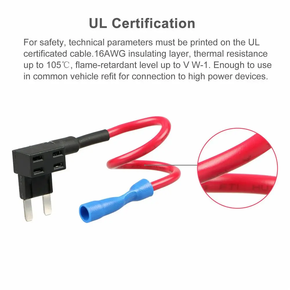 12V Blade Fuse Holder Boxes Take Electrical Appliances Fuse Holder Adapter Mini ATM Car Add-A-Circuit Tap