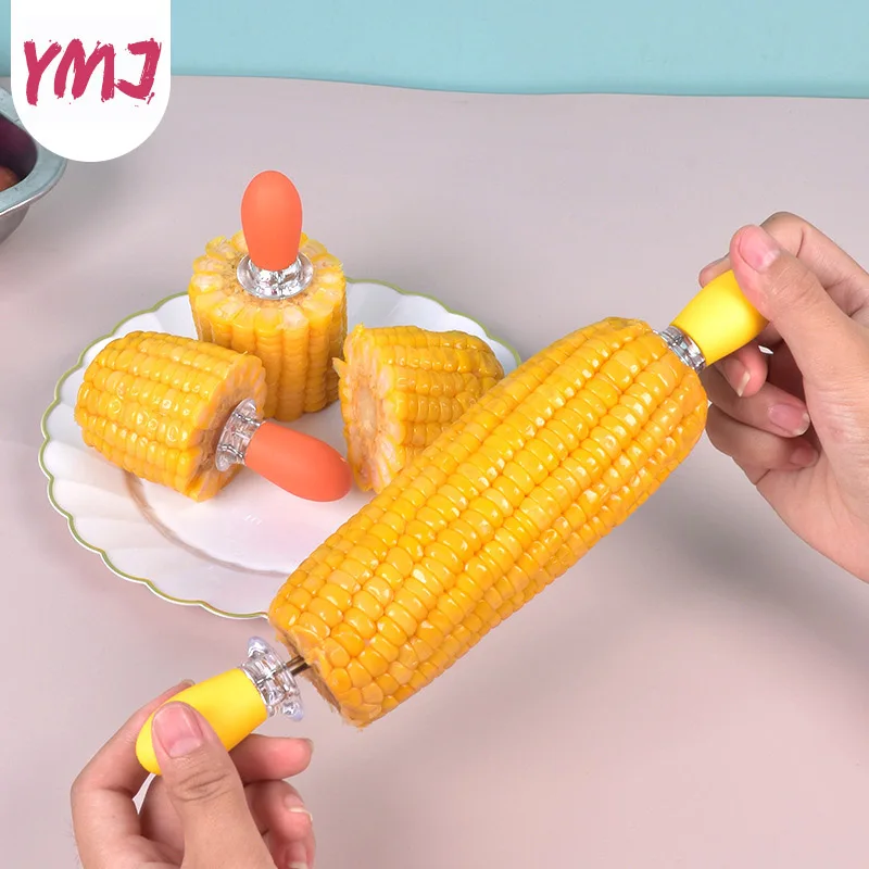 Stainless Steel Corn Holders Design Corn Cob Holders BBQ Forks Skewers on The Cob Cooking Parties Camping Interlocking tool