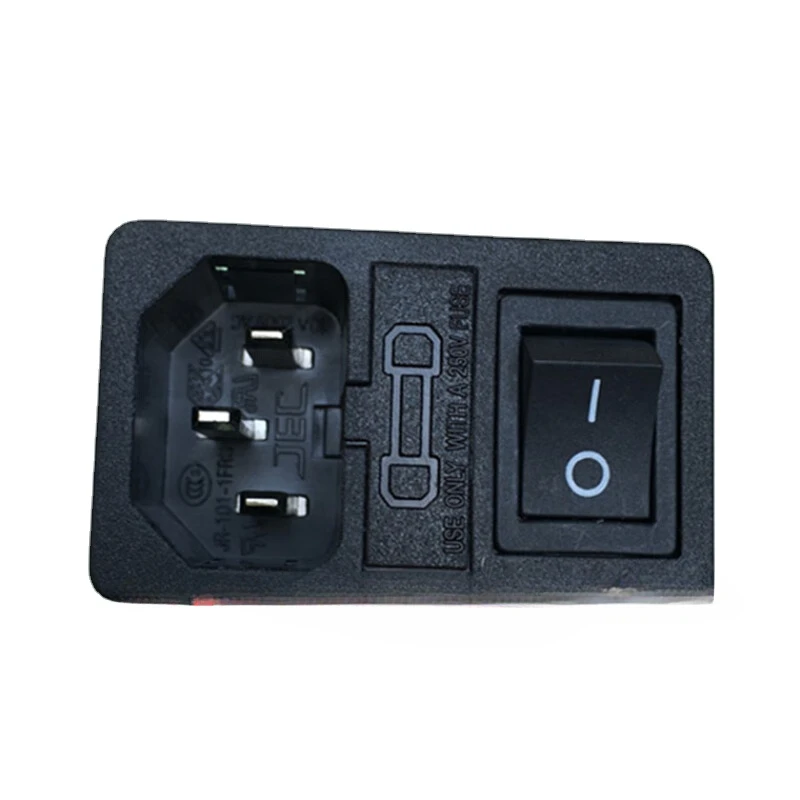 

Тайваньская розетка JEC три в одном с страхованием и переключателем, 250 В, стекловолокно, зеркальный черный переключатель