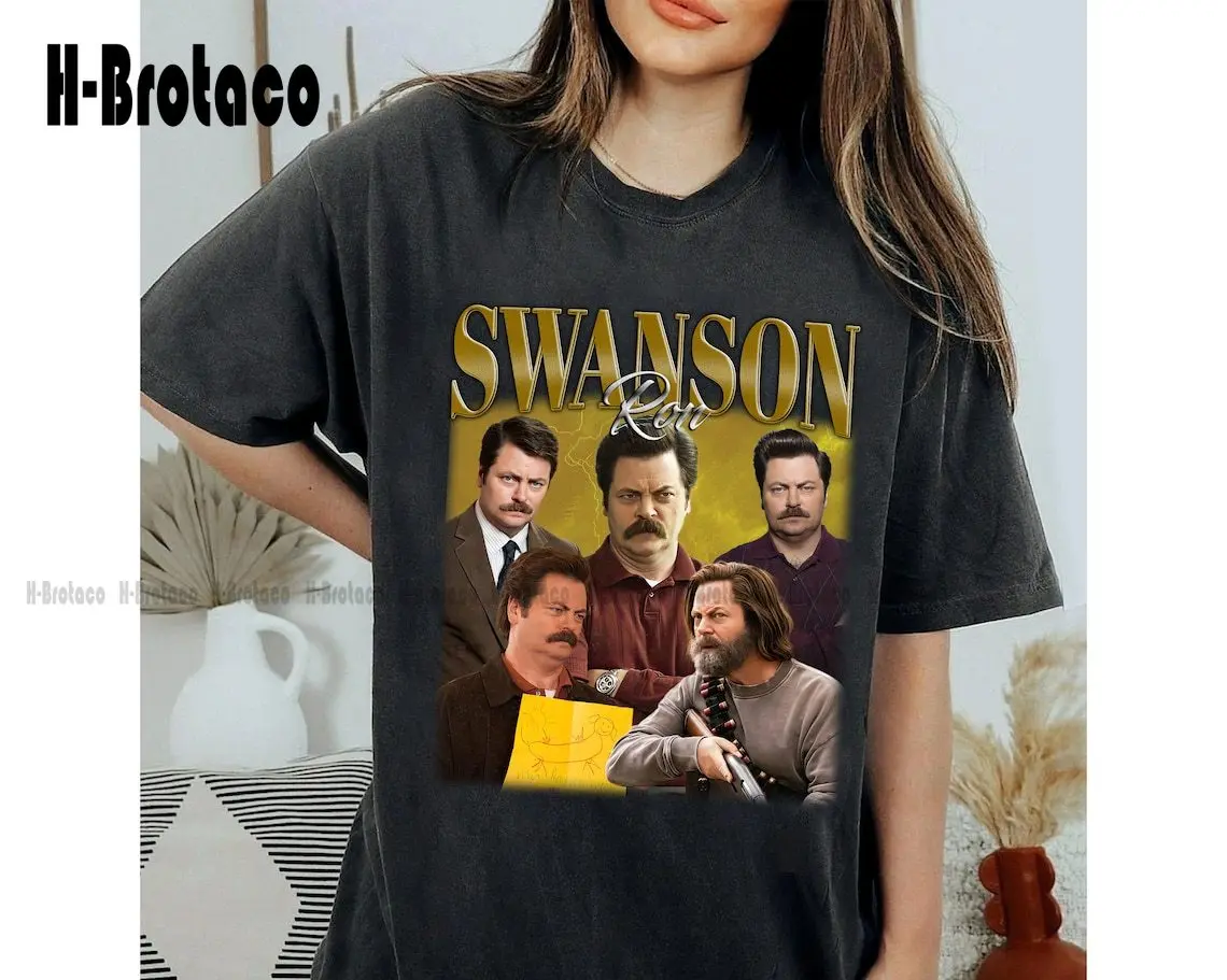 Ron Swanson T-Shirt Vintage, Ron Swanson Merch Unisex, Camicia Retrò, Magliette Vintage, Camicia Alla Moda, Camicia Per Coppie