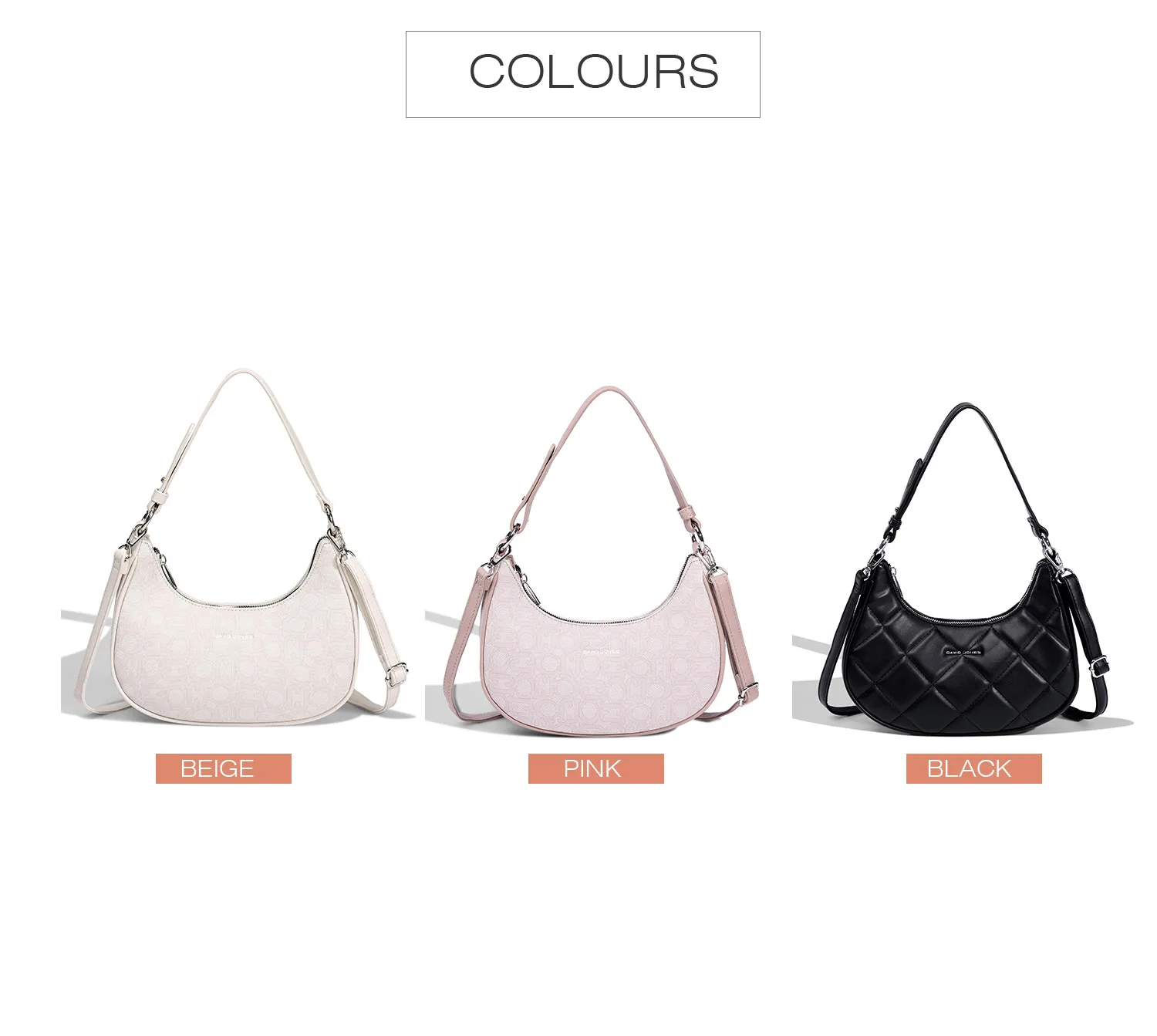 Multifunctional Womens Leather Crescent Bag - Trendy Vintage Shoulder Bag