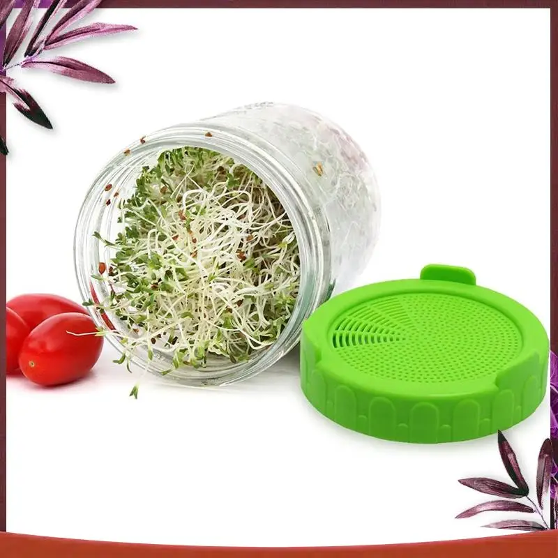 Durable Wide Mouth Mason Jar Sprouting Lid, Germination Stand, Mason Jar Pouring Nozzle Lid, Suitable For Growing Bean Sprouts
