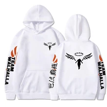 Nova tóquio vingadores anime gambar valhalla gráficos impressão hoodie y2k pullovers moletom casual harajuku streetwear unisex