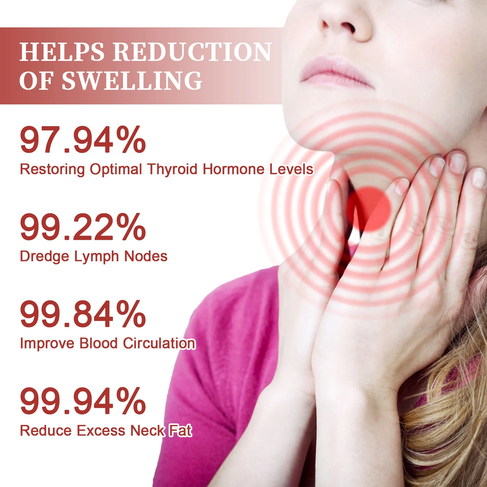 Lymphatic Detox Patch Drainage Thyroid Gland Stickers Effective Painless Treatment Heating Neck Anti Swelling Lymph Node Patches_voghion.com