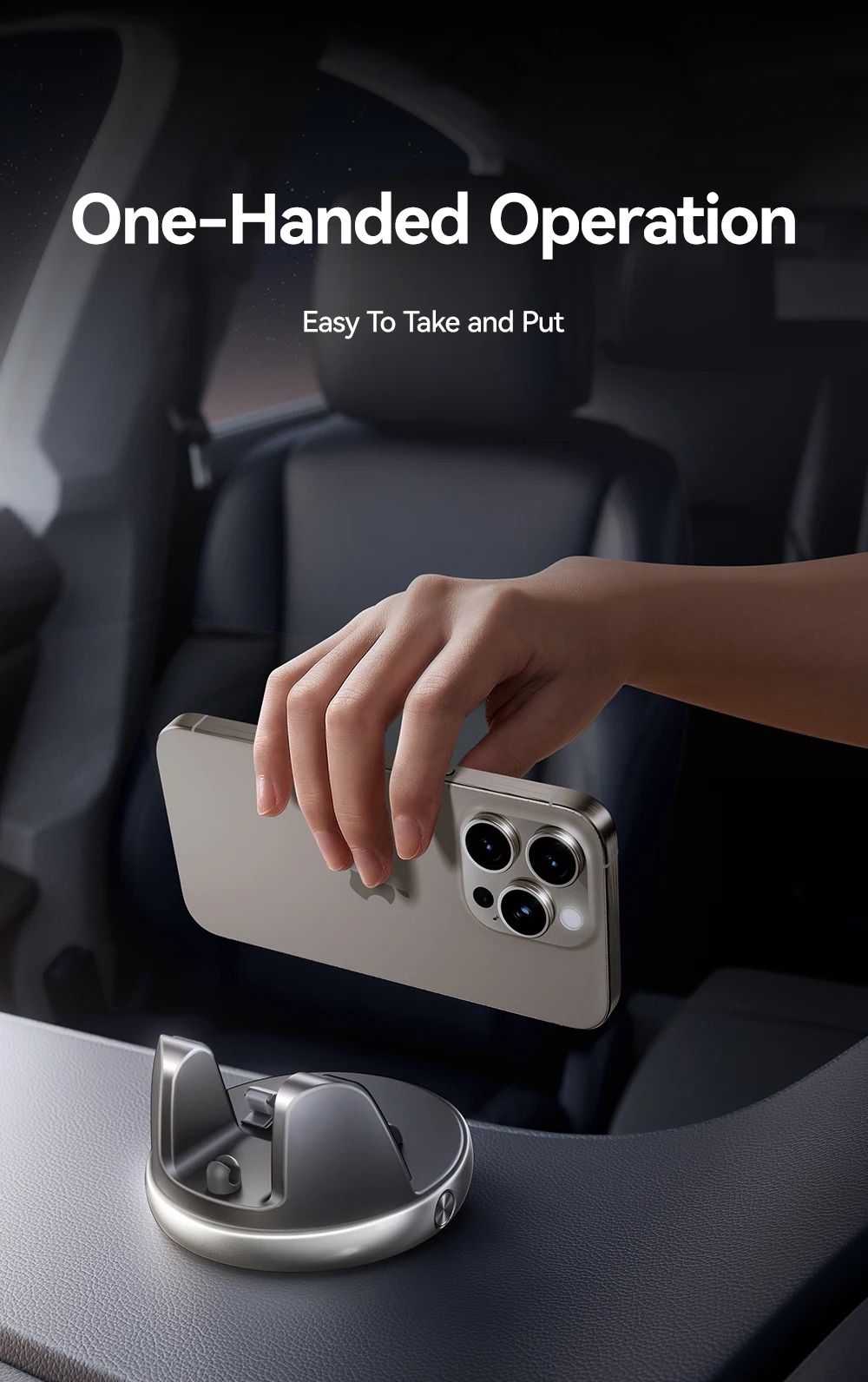 Joyroom Car Phone Holder One-Handed Operation Car Navigation Holder 360° Rotatio