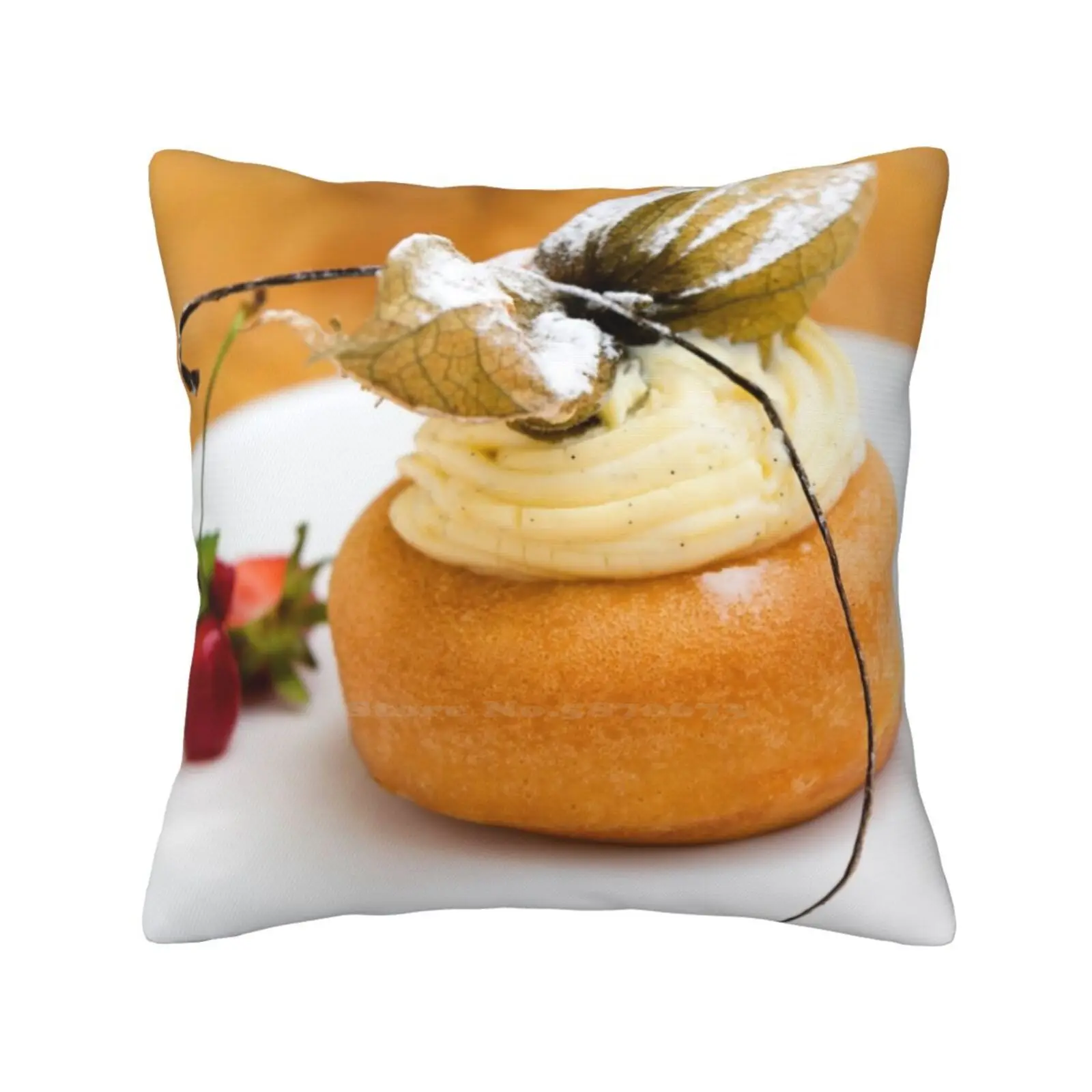 Rum Baba Dessert Kissen Fall Schlafzimmer Home Dekoration Rum Baba Baba au Rhum Kuchen Creme Anglais Creme Schnaps Topping Dessert