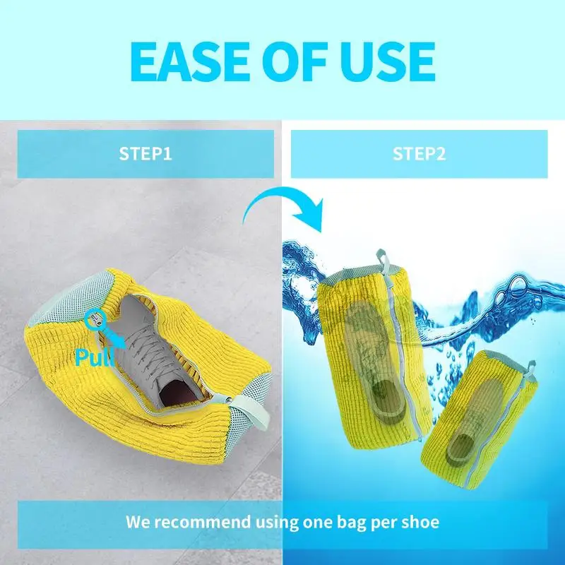 Reusable Mesh Shoe Washing Bag for Washing Machine - 2-Pack Laundry Protector with Gift Box, Durable Footwear Wash Accessories 6