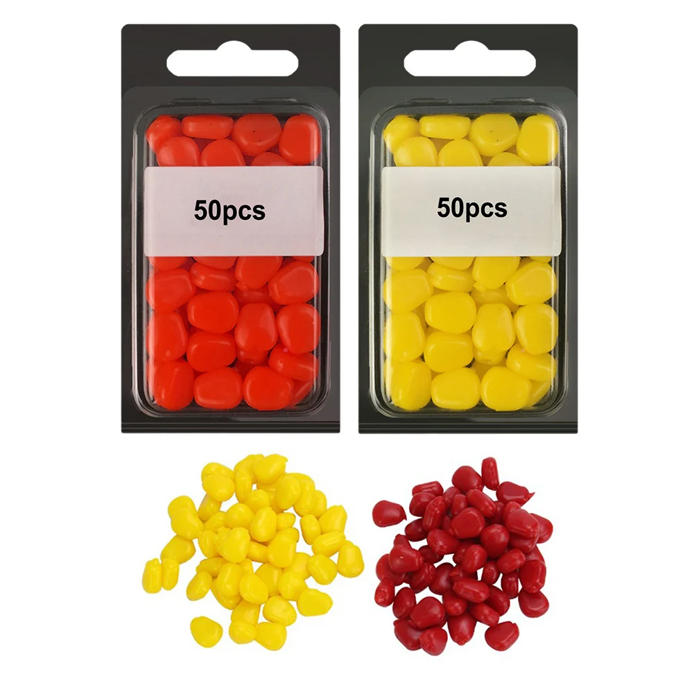 Fishing Lure Carp Fishing Bait 50 Pcs Corn Smell Silicone Soft Plastic Bait