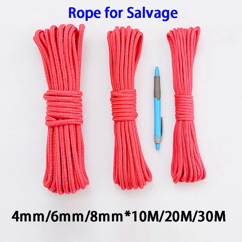 10M/20M/30M Salvage Rope Fishing Magnetic Rope Suitable Powerful Salvage Neodymium Fishing Magnet Insurance with Carabiner magnetic fishing rope