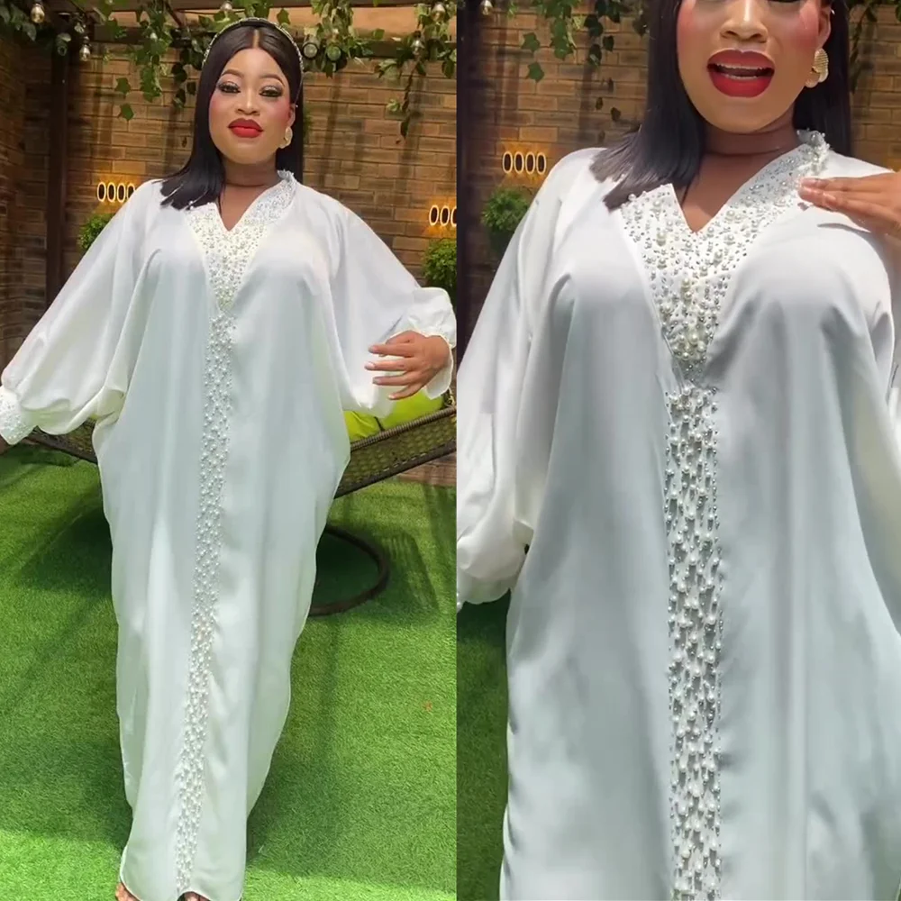 

Elegant African Party Dresses for Women Dashiki Ankara Africa Clothing Muslim Fashion Boubou Abayas Robe Kaftan Maxi Dress