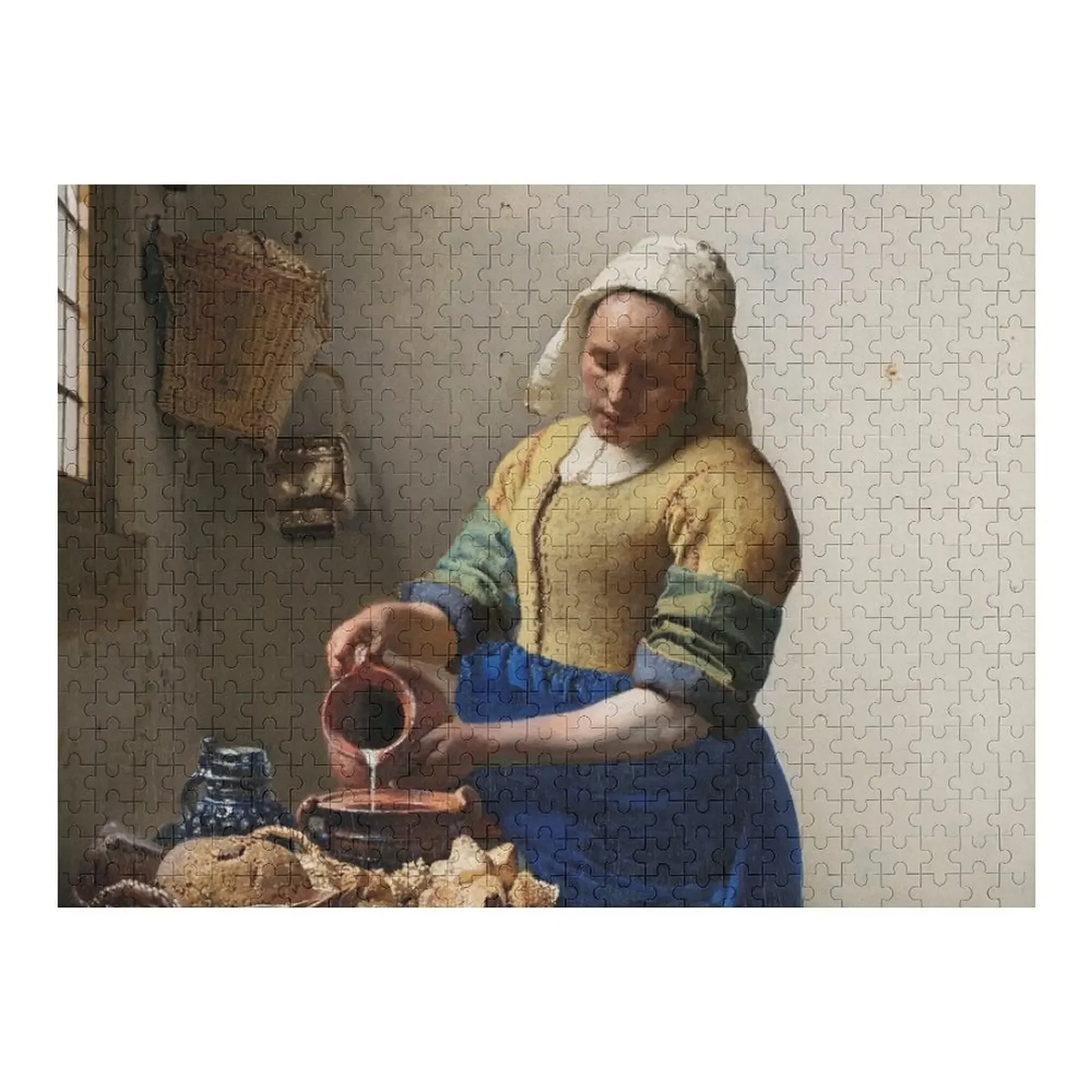 

Johannes Vermeer. The Milkmaid, 1660. Jigsaw Puzzle Scale Motors Custom Child Puzzle