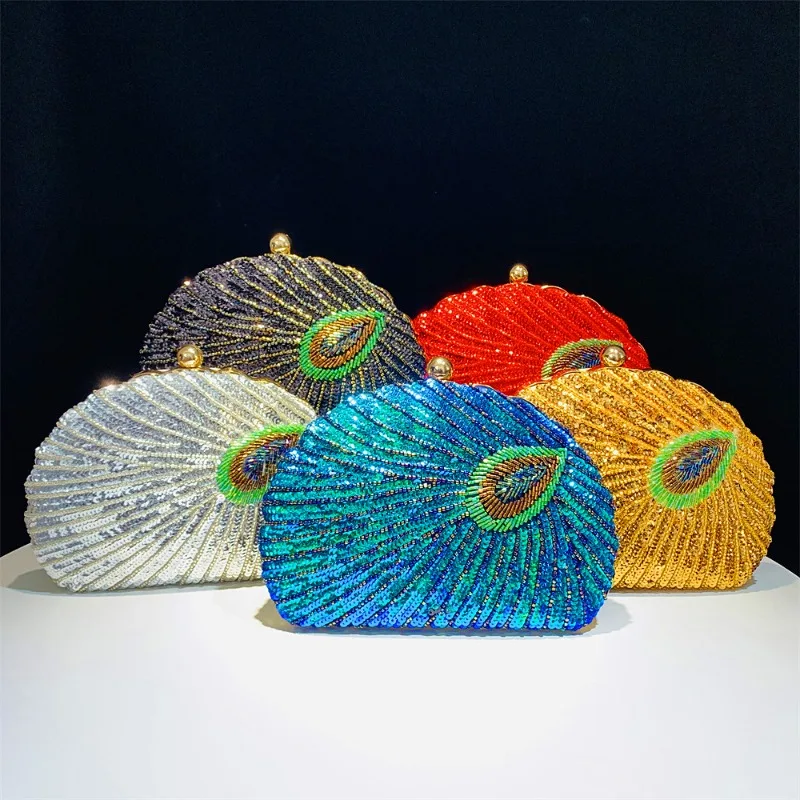 Peacock Evening Bag | Peacock Evening Bag Clutch five Colors Peacock Evening Bag | Peacock Evening Bag Clutch five Colors