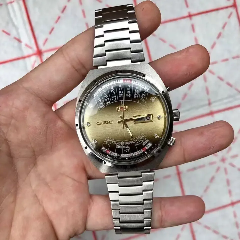 ساعة أورينت ميكانيكية أوتوماتيكية للجنسين مع قرص ك...