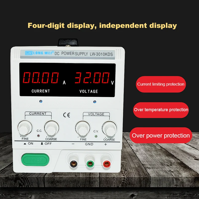 LW-303KDS Longwei 30V 3A Adjustable 90W DC Power Supply LED Display Laboratory P