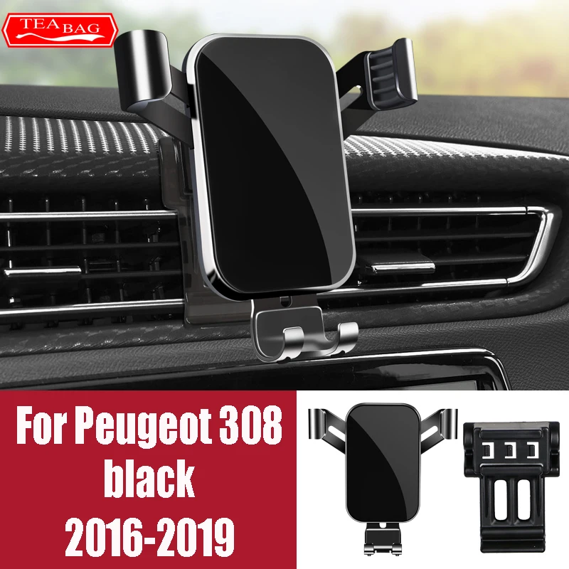 

Регулируемый автомобильный держатель для телефона для Peugeot 308 4008 5008 2016-2019, автомобильная гравитационная Подставка для GPS, Специальное крепление, кронштейн для навигации на вентиляционное отверстие