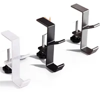 Multifunction Desk Edge Hook Adjustable Backpack Storage Hook Portable Handbag Rack Punch Free Home Office Desk Edge Hanger Hook 1