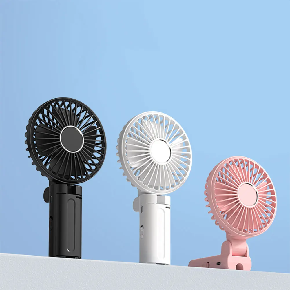 Mini Foldable Fan 3-Speed Adjustment Portable Handheld Fan Rechargeable Electric Personal for Outdoor Umbrella