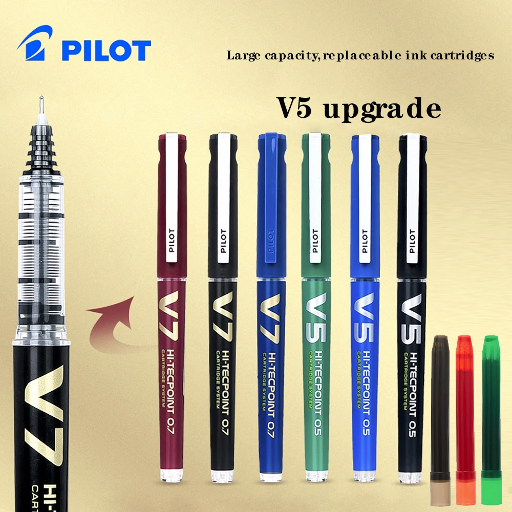 

Japanese PILOT Gel Pen V5 Upgrade BXC-V7 Refillable Cartridge Rollerball Liquid Ink 0.5/0.7mm Black Roller Ball Pen Stationery