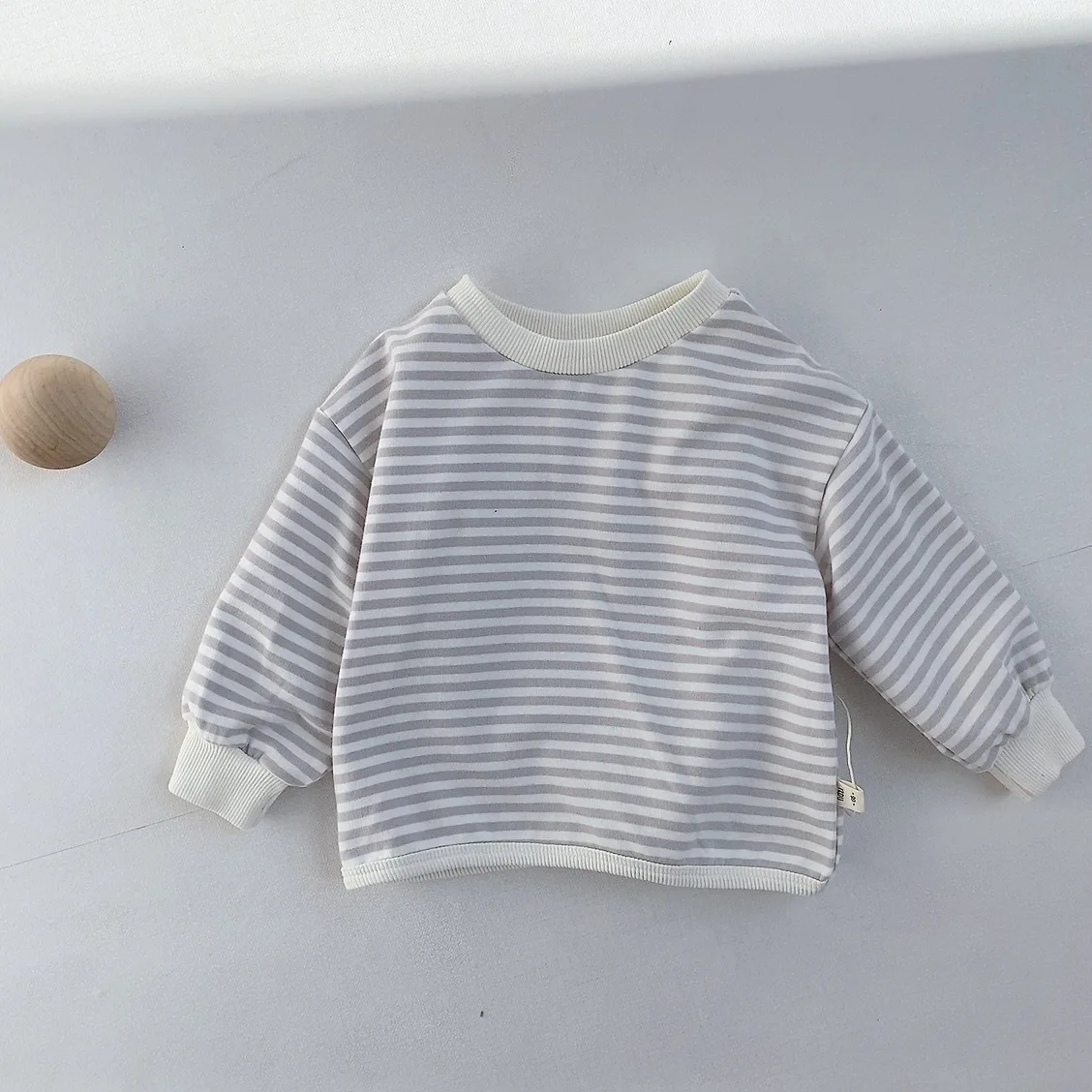 2022 Autumn Children's Long-sleeved Tops Girls' Striped Pullovers Boys' Casual Sports T-shirt Tops 4
