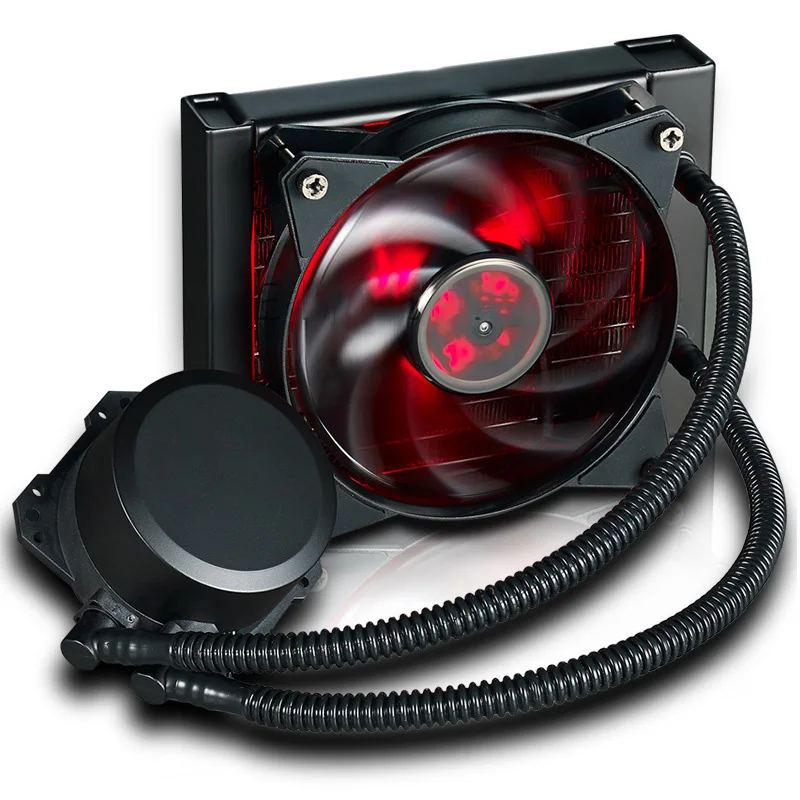 

B120i CPU Water Cooler 120mm Red LED Quiet Fan For Intelo LGA 2011-v3 2011 1366 115X 775 CPU Liquid cooling Cooler Master