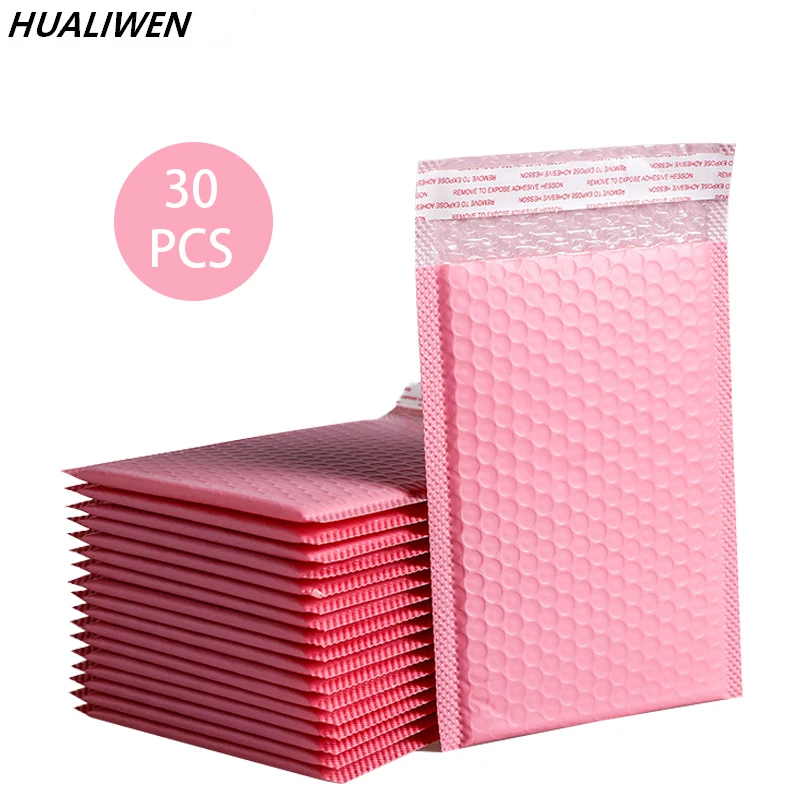 

30Pcs Bubble Mailers Pink Poly Bubble Mailer Self Seal Padded Envelopes Gift Bags Black/Green Packaging Envelope Bags For Book