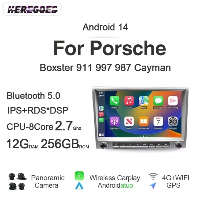 Car Radio 7862 720P for Porsche Cayman 911 etc.