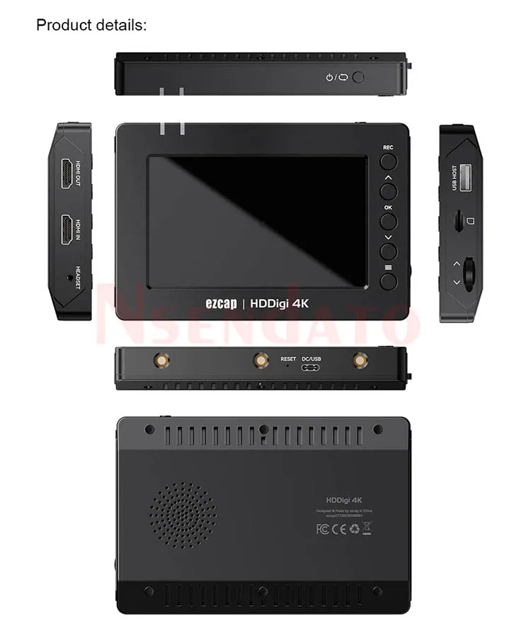 Ezcap278 HDDigi 4K HDMI USB Recorder Video Audio Game Capture Card Box Support Playback Micro SD Card USB Flash for Live Stream