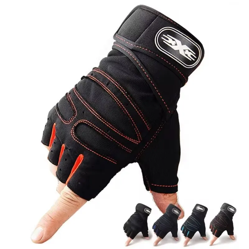 Gym Gloves Fitness Weight Lifting Gloves Body Building Training Sports Exercise Cycling Sport Workout Glove for Men Women M/L/XL 4