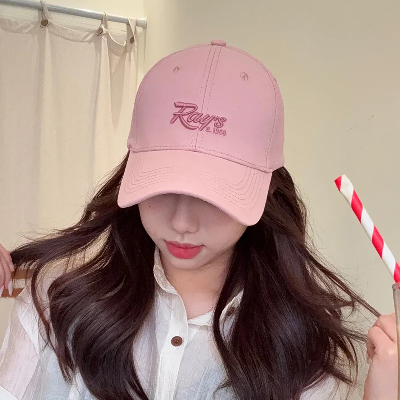 Retro Letter Embroidery Baseball Hat For For Women Men Fashion Duck Tongue Cap Outdoor Sunshade Peaked Caps Solid Color Visors