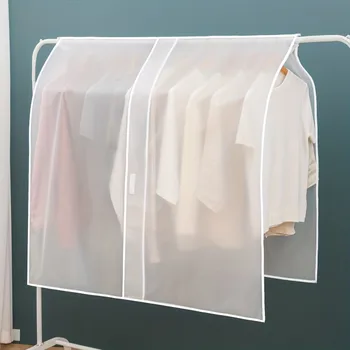 1pc Household Clothing Dust-proof Cover Translucent Dust-proof Clothing Cover Wardrobe Storage Suit Hanging Bag Dust-proof Bag