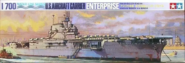 Tamiya 77514 1/700 Kit Modello Us Aircraft Carrier Uss Enterprise Cv-6 Big E