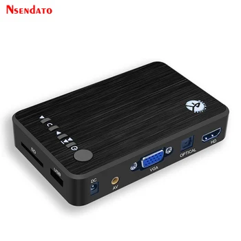 4K Ultra HD Media Player For Car TV SD MMC RMVB MP3 USB External HDD U Disk MultiMedia Media Player Box With VGA SD MKV H.265 1