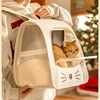Portable Cat Bag Breathable Comfortable Pet Backpack Go Out Foldable High-capacity Pet Supply Convenient Durable Cat Backpack 3