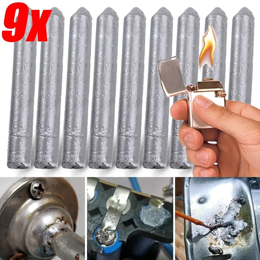 

9/3PCS Easy Aluminum Welding Rods Low Temperature Easy Melt Copper Aluminum Powder Cored Convenient Weld No Need Solder Powder