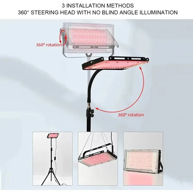 Red Light Therapy Lamp Infrared Light Therapy Red Light Device with Adjustable Stand  660nm 850nm Light Device for Body Skincare