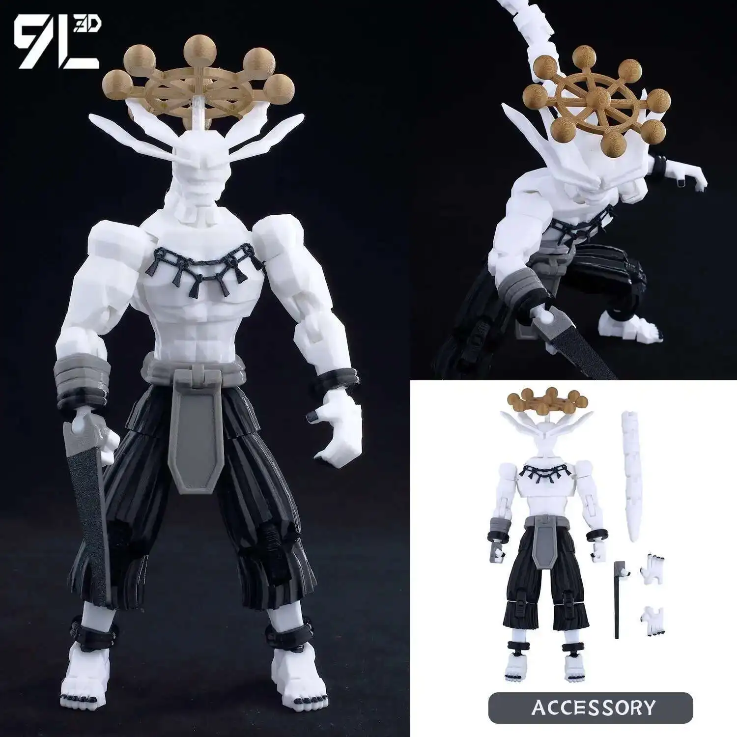 Articulated Anime Figure with Cursed Robe - Inspired by Jujutsu Kaisen