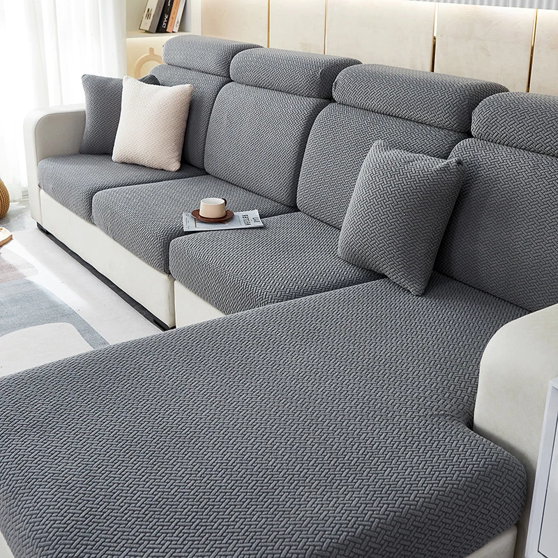 Premium Stretch Jacquard Sofa Seat Cushion Cover - Durable & Stylish Furniture Protector
