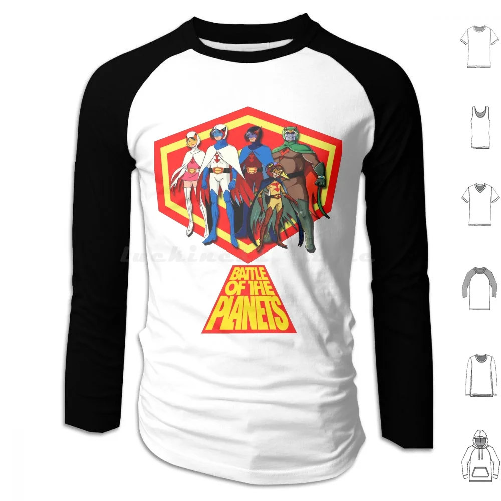 Gatchaman Battle Of The Planets Felpa Con Cappuccio In Cotone Manica Lunga Gatchaman Battle Of The Planets G Force Cartoon Mark Jason