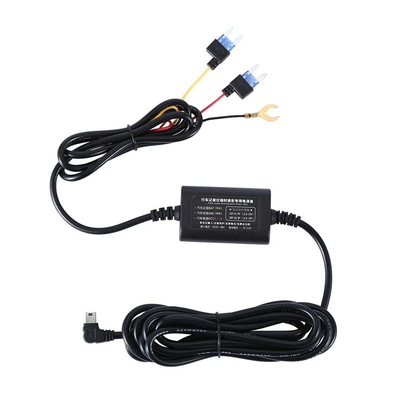 Car Surveillance Cable for 70Mai 4K A800S A500S D06 D07 D08 M300 Hardwire Kit 24H Parking Monitor