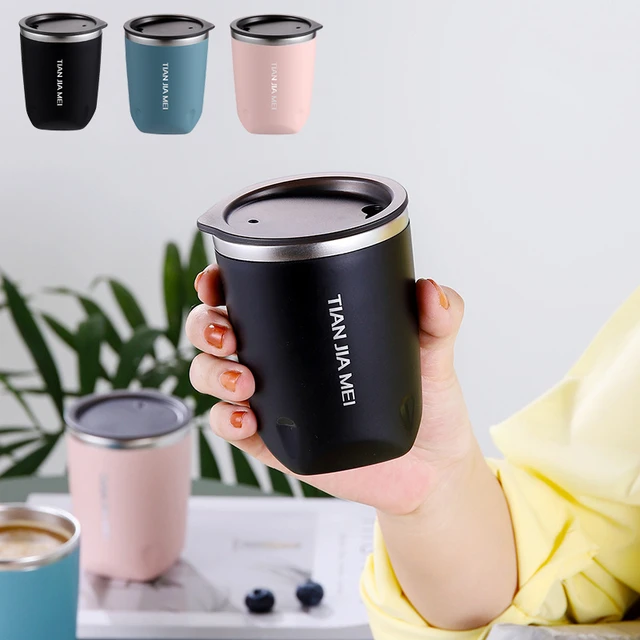 Thermal Coffee Cup Stainless Steel Iced Coffee Mug Tea Cup Leakproof Water  Bottle Vacuum Insulated Cups With Lids