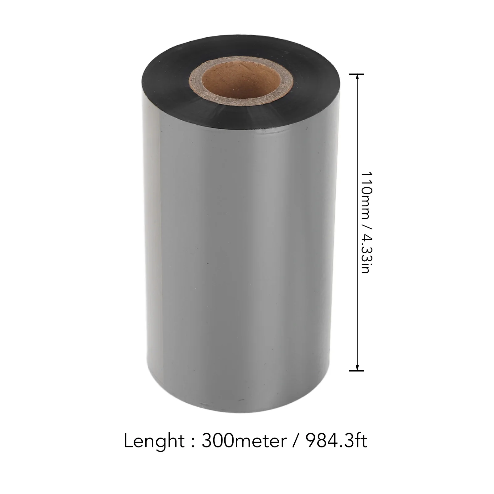【Sale】110mmx300meter Thermal Transfer Ribbon Premium Wax Label Printer Roll Resin With Adhesive